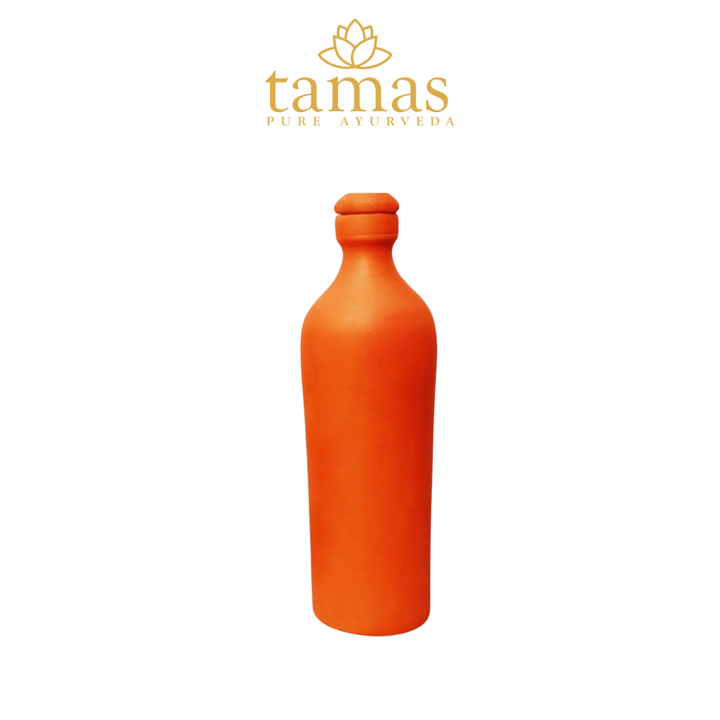 HANDMADE   (CLAY/ TERRACOTTA ) WATER BOTTLE