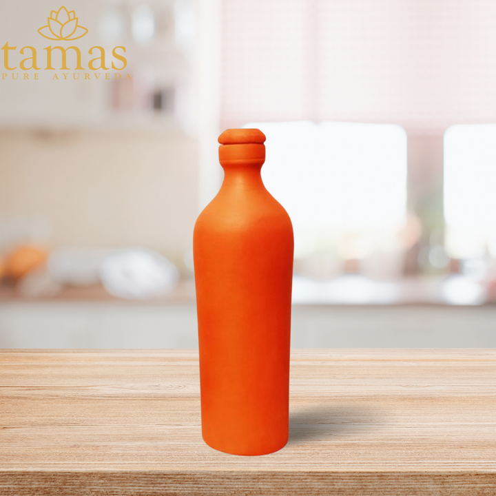 HANDMADE   (CLAY/ TERRACOTTA ) WATER BOTTLE