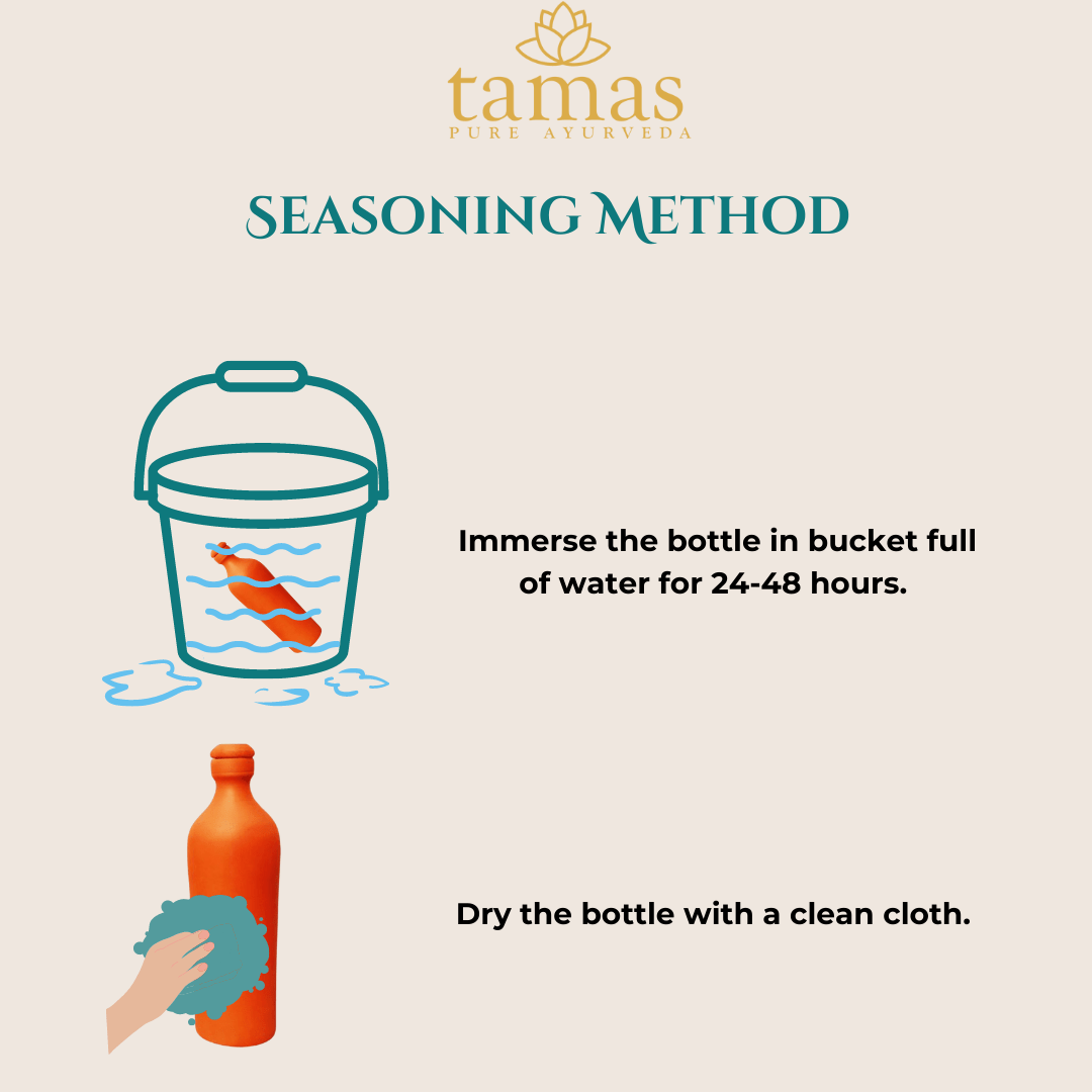 HANDMADE   (CLAY/ TERRACOTTA ) WATER BOTTLE