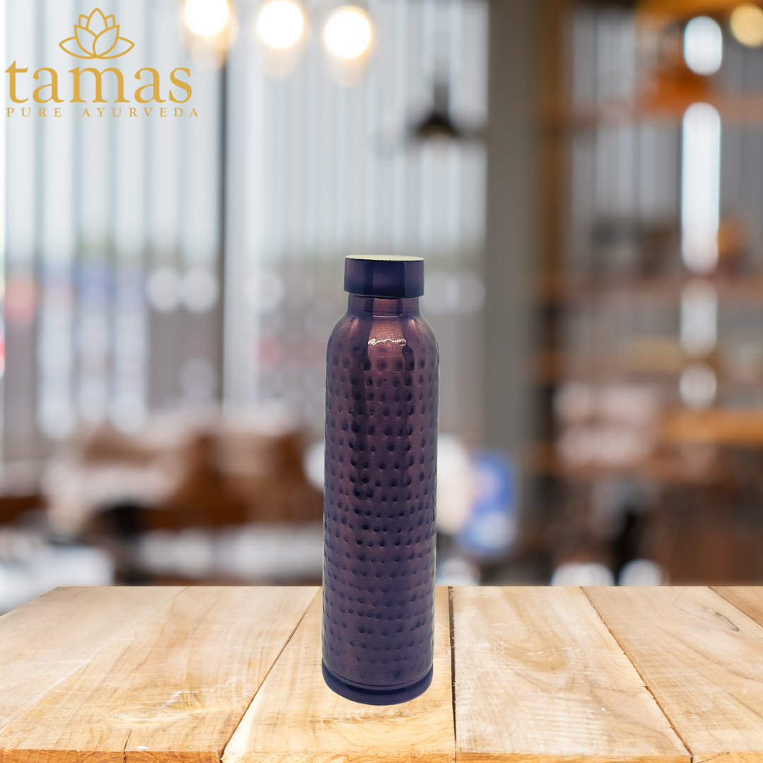TAMAS HAMMERED ANTIQUE OREO WATER BOTTLE COPPER | 1000ML