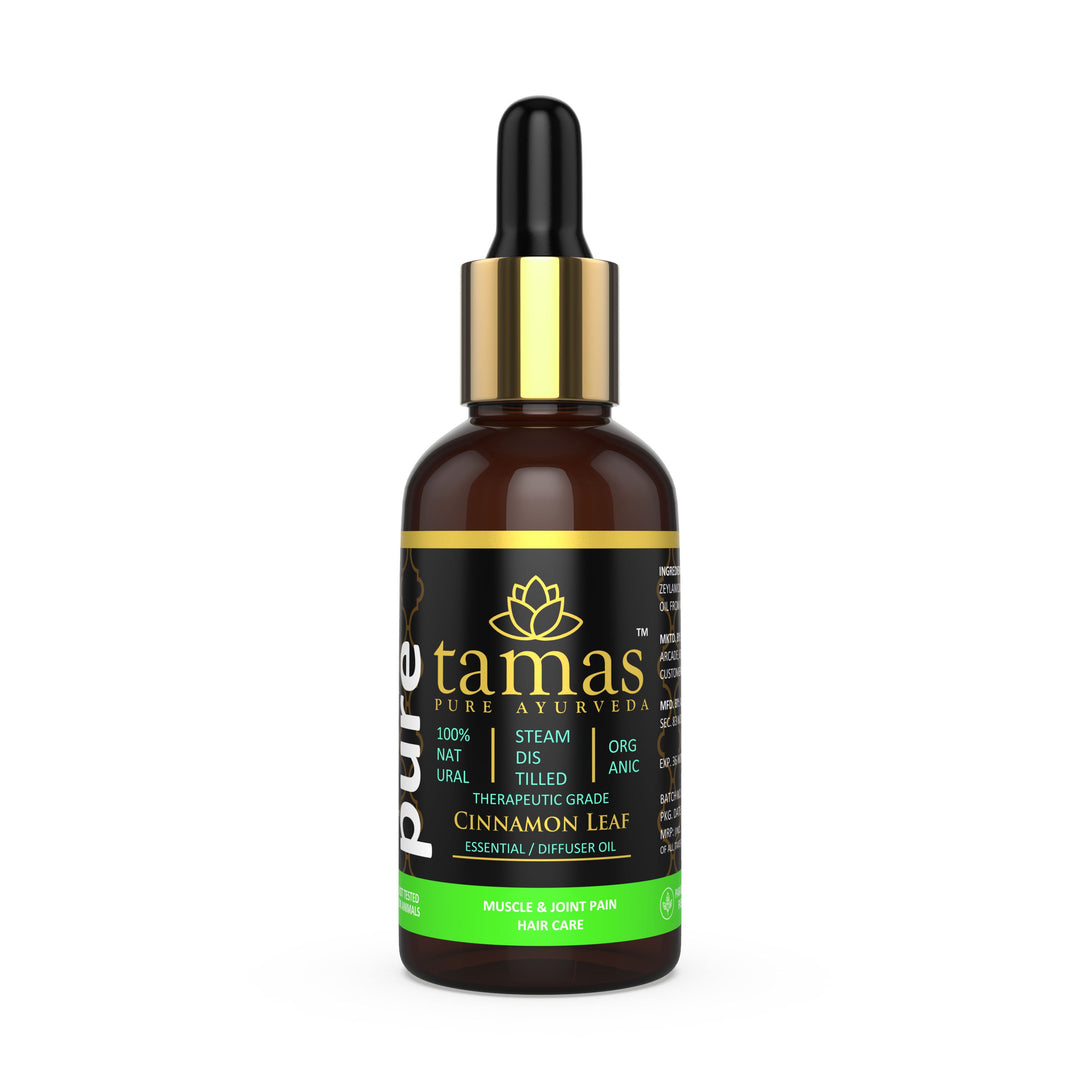 Organic Cinnamon Leaf Essential Oil (Cinnamomum Zeylanicum):- Therapeutic Grade|USDA|100% Natural (30ml)