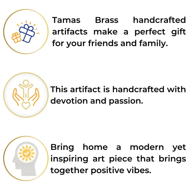 Tamas Brass Radhe Radhe Key Holder (7 x 2 Inches, Brown) (Pack of 1)
