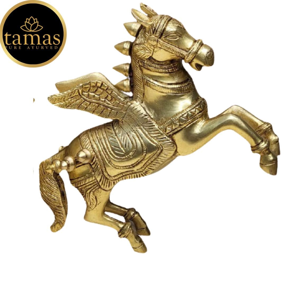 Brass Handcrafted Flying Angel Horse
