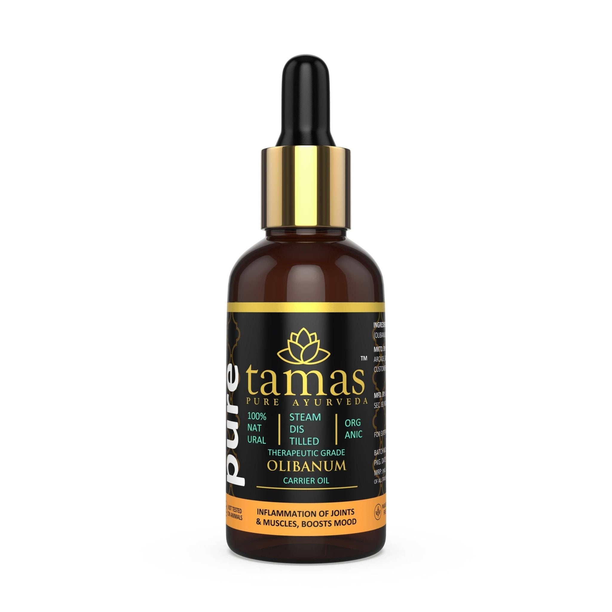Organic Olibanum Essential Oil (Boswellia Carterii): - Therapeutic Grade|USDA|100% Natural (15ml) - Tamas: Luxury Indian Gifts