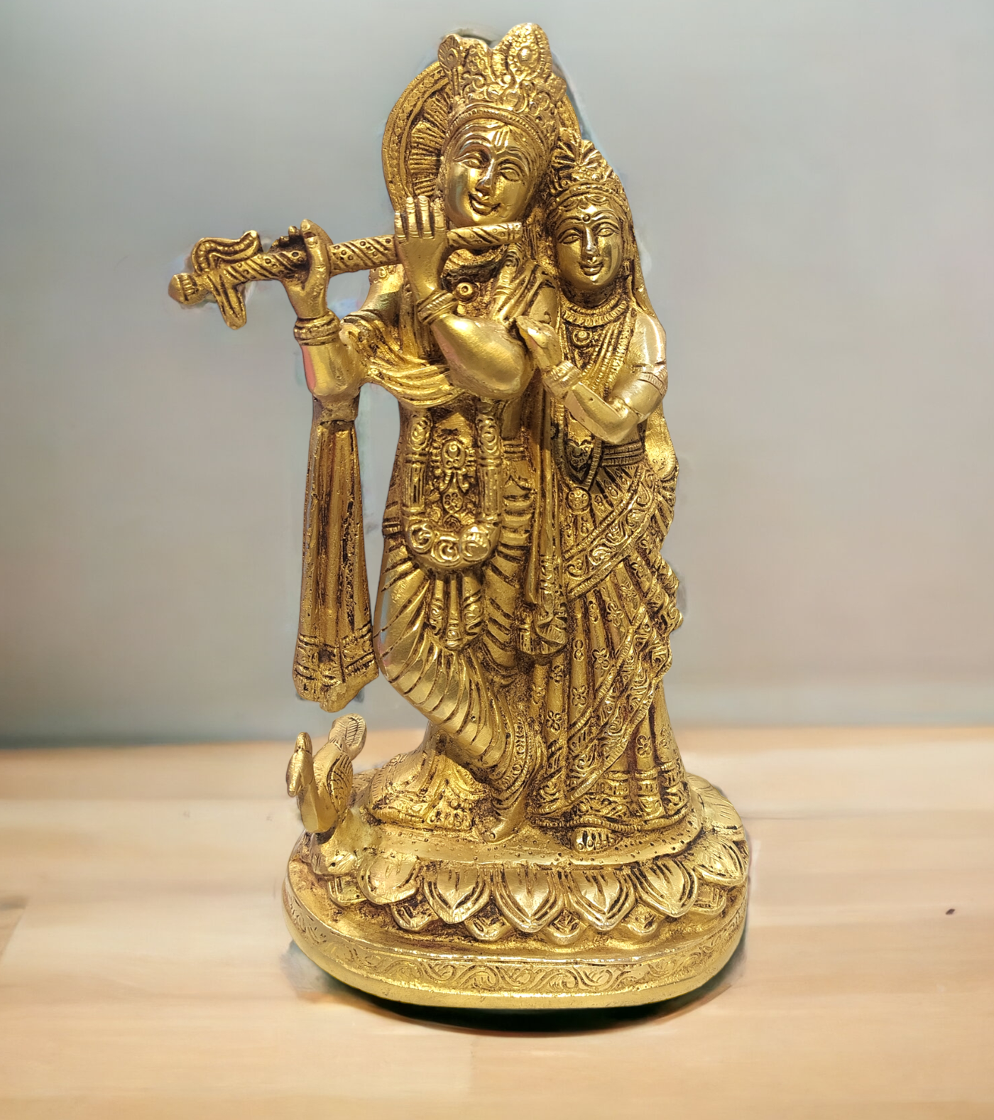 Tamas Brass Radha Krishna / Radha Shyam Statue With Free Premium Gift Box