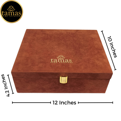 Copper Water Bottle And Glass Set with Premium Gift Box  (100ML & 250ML)