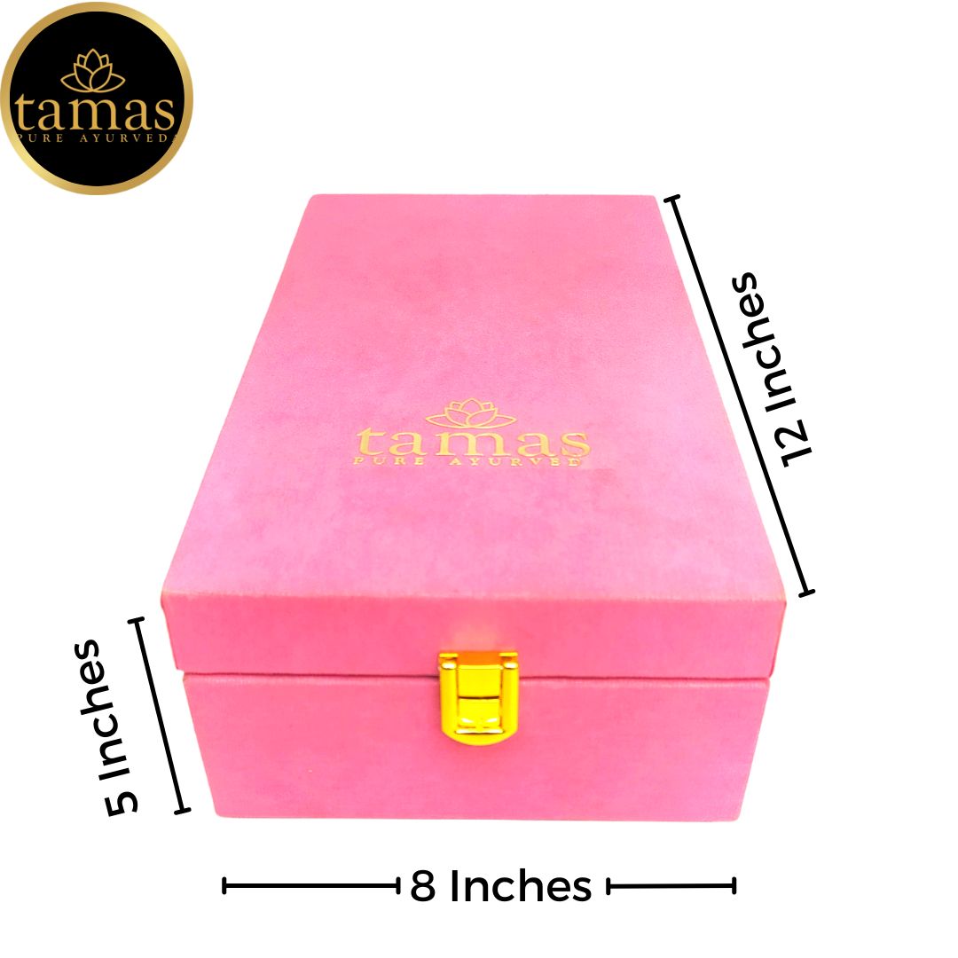 Tamas Brass Handcrafted Lord Krishna Murti Playing Flute Statue / Idol with Antique Finish (3 x 2 x 9.5 Inches, Golden) (Pack of 1) Free Premium Gift Box