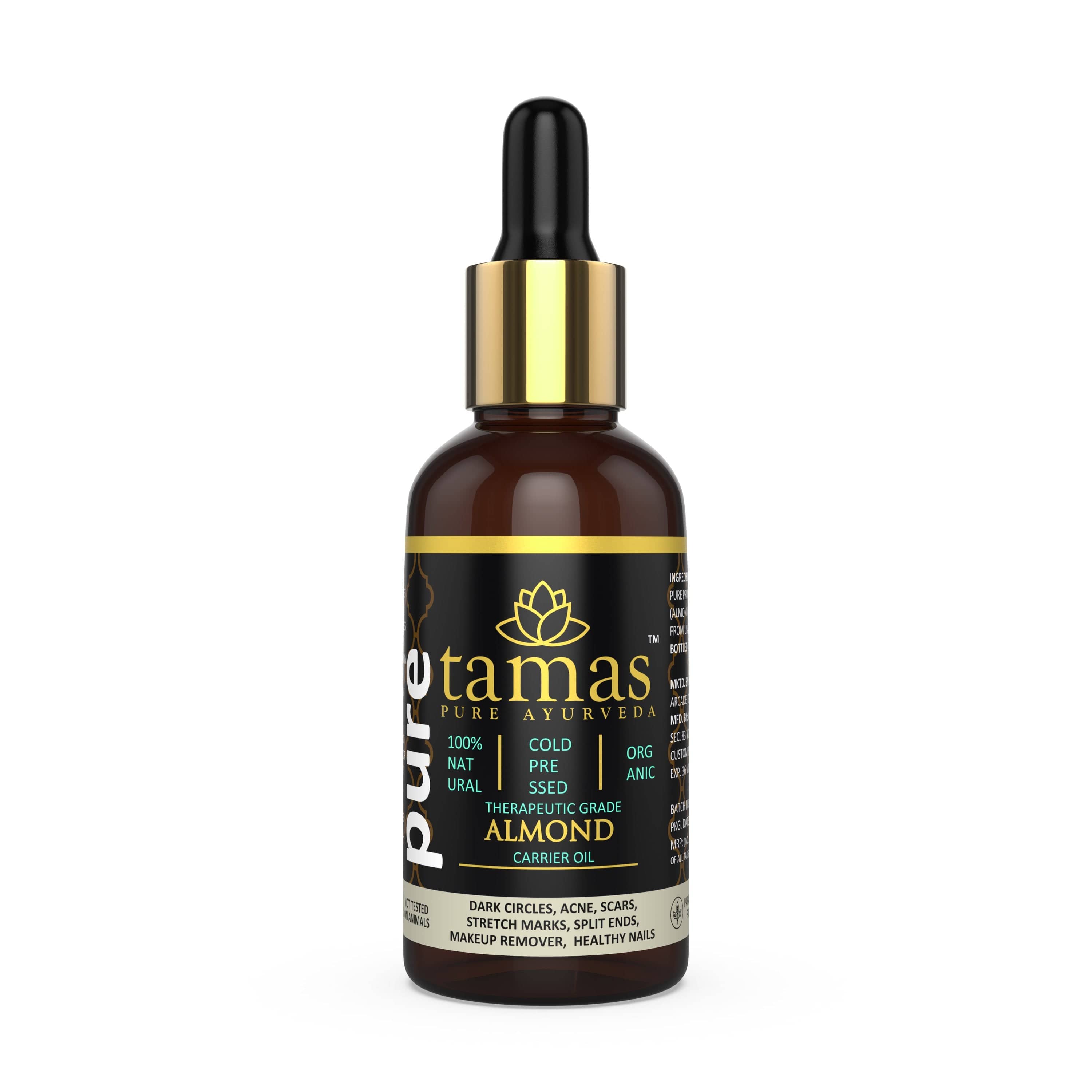 Organic Almond Cold-Pressed Oil (Prunus Dulcis)