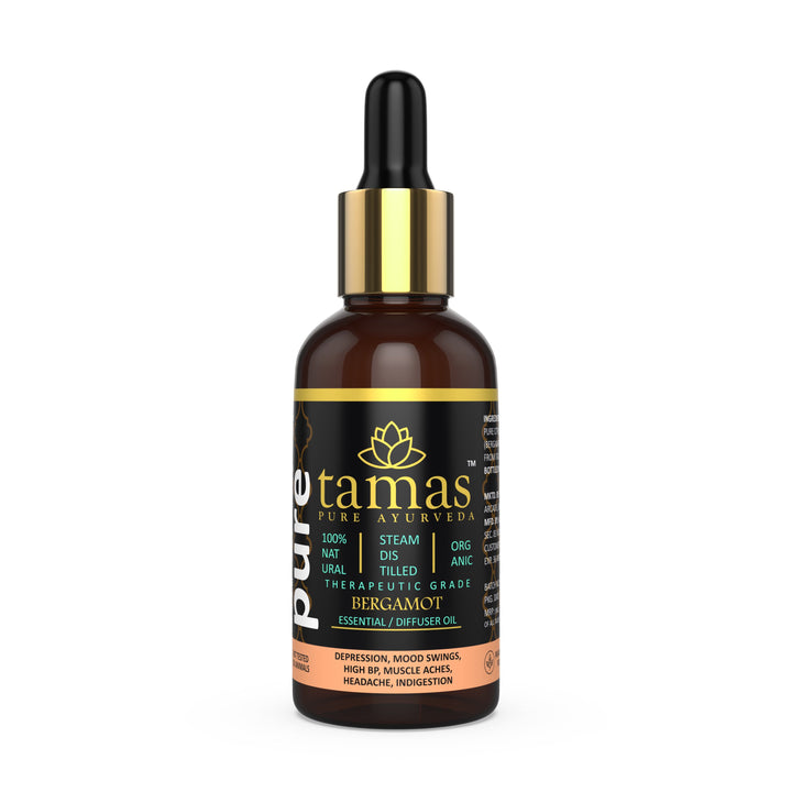 Organic Bergamot Essential Oil (Citrus Aurantium):- Therapeutic Grade|USDA|100% Natural (15ml) (30ml), from Italy