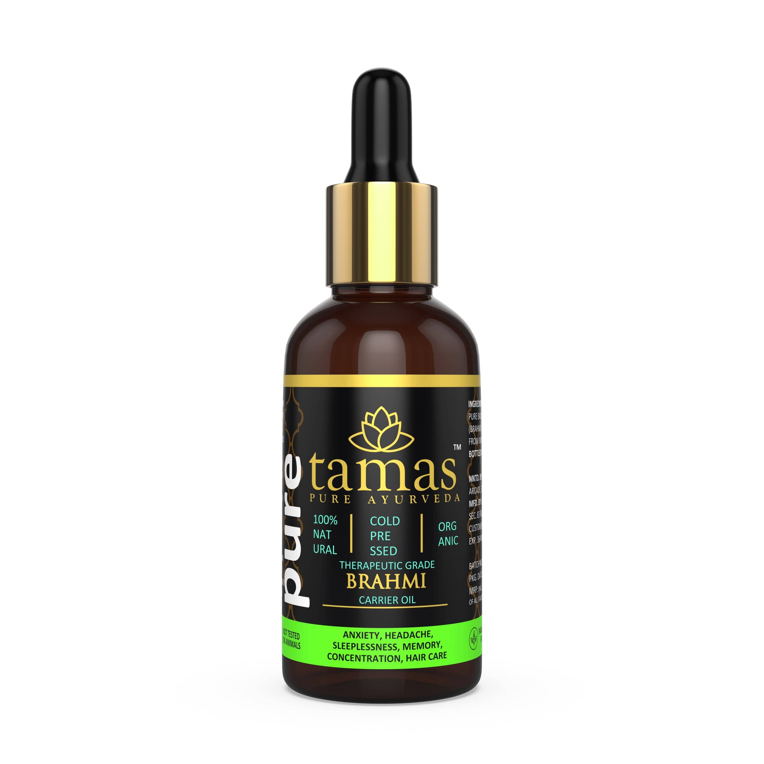 Organic Brahmi Cold-Pressed Oil (Bacopa Monnieri)