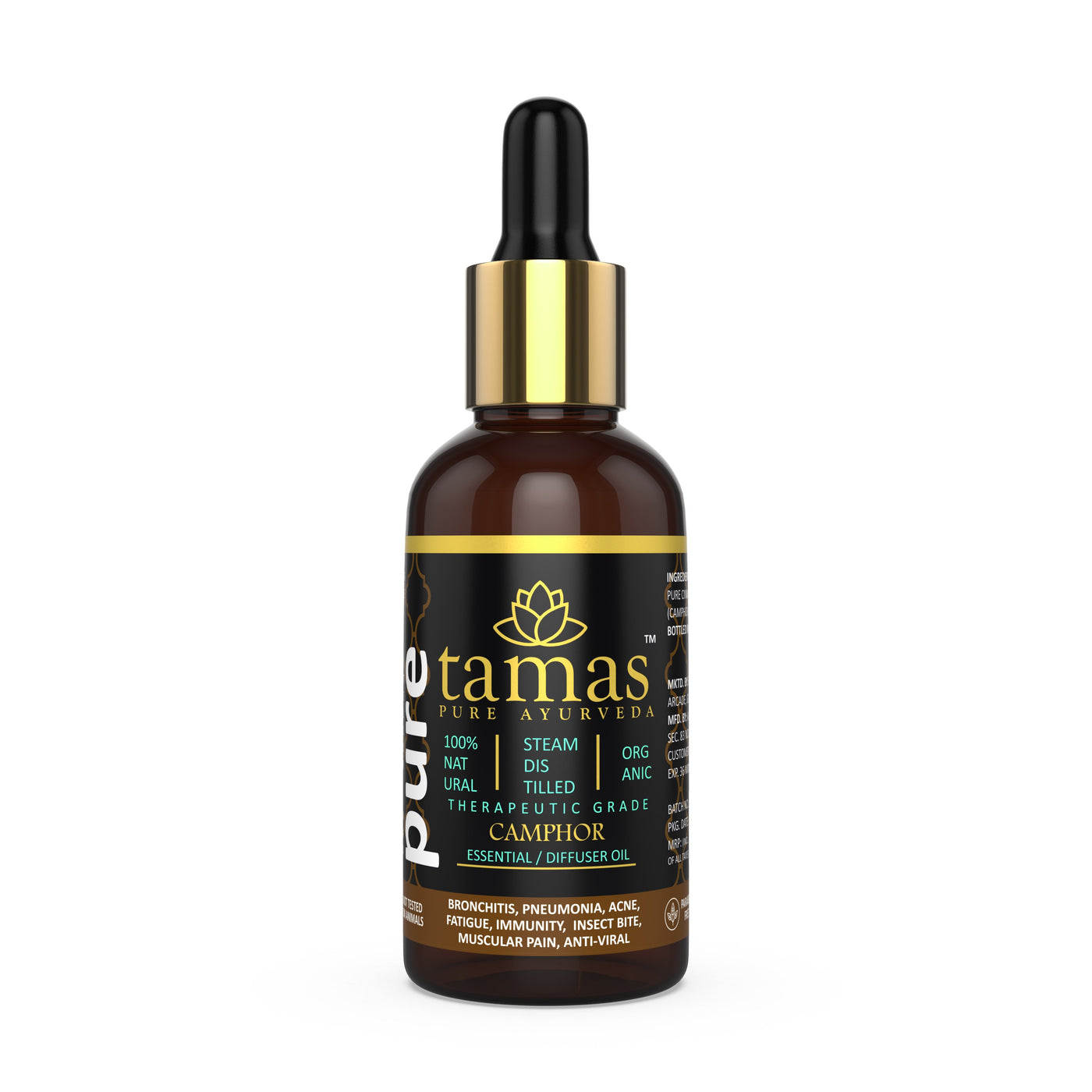 Organic Camphor Essential Oil (Cinnamomum Camphora):- Therapeutic Grade|USDA|100% Natural (30ml)