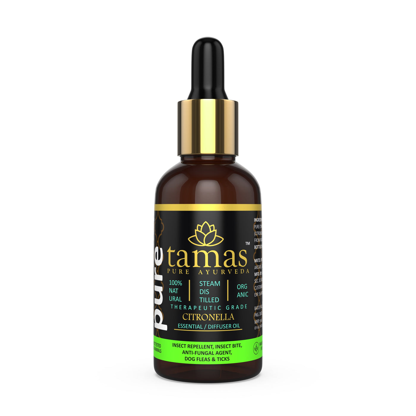 Organic Citronella Essential Oil (Cymbopogon Nardus):- Therapeutic Grade|USDA|100% Natural (15ml) (30ml)