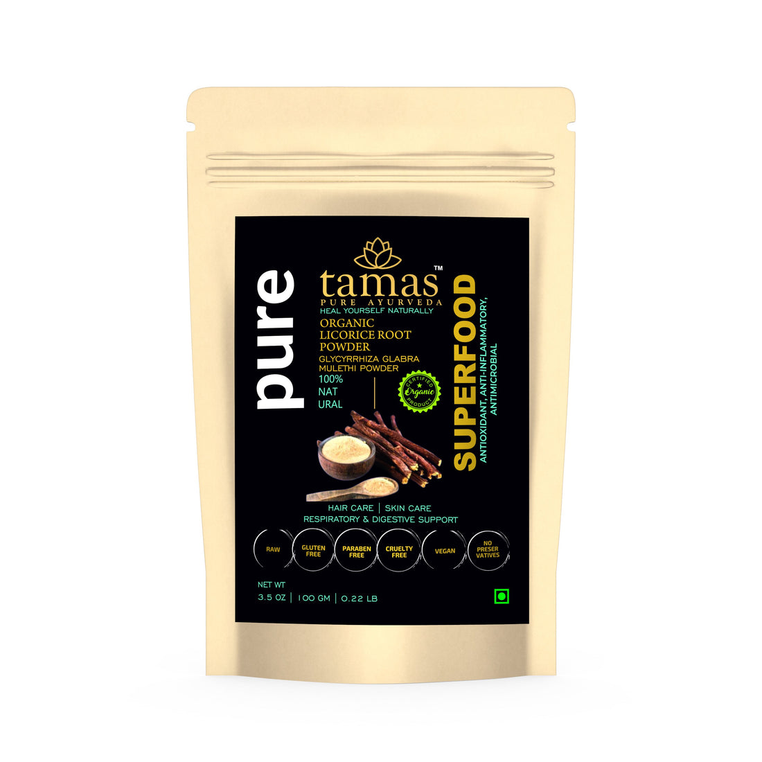 Licorice Root (Glycyrrhiza Glabra Mulethi) Powder 100 gm