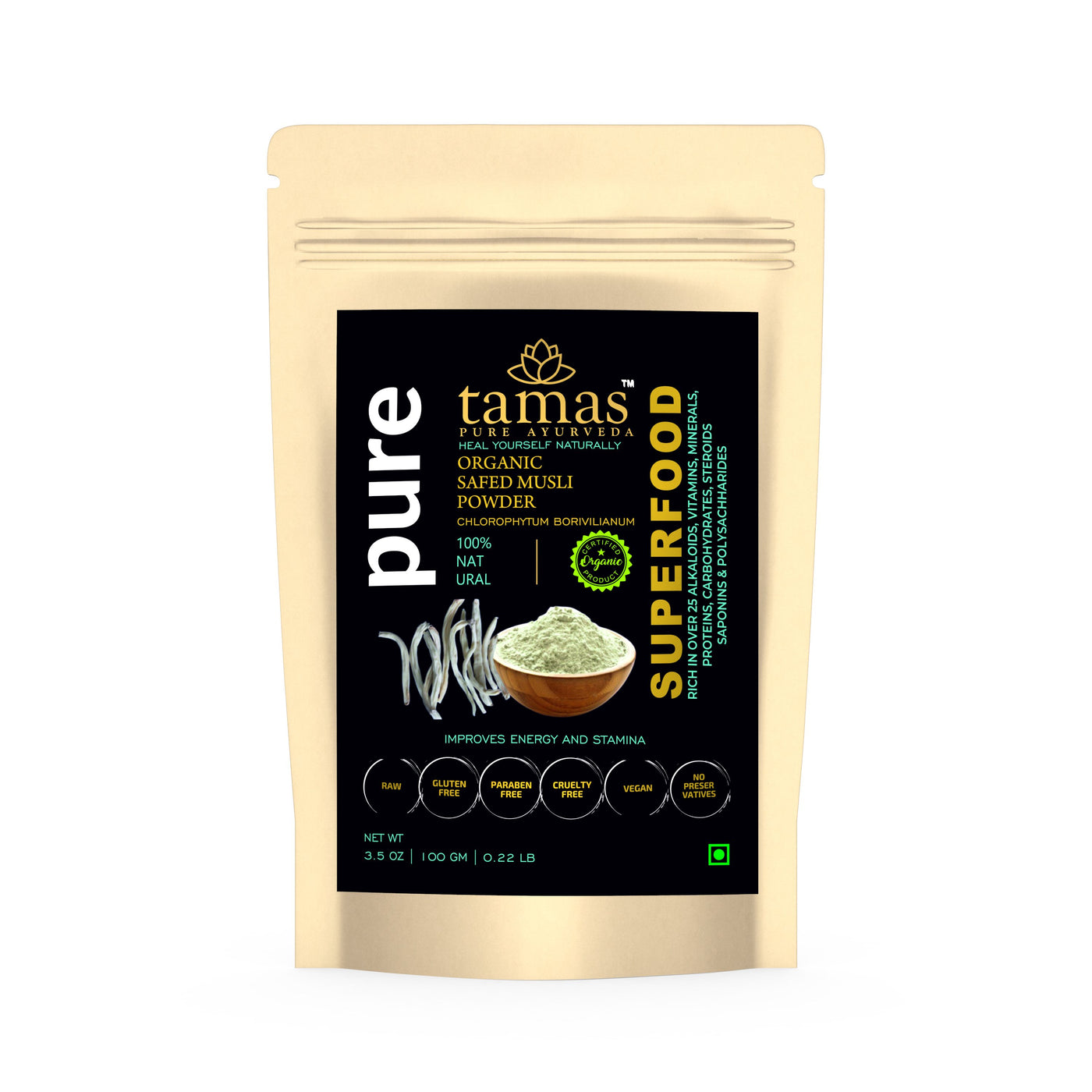 Safed Musli (Chlorophytum Borivilianum) Powder 100 gm
