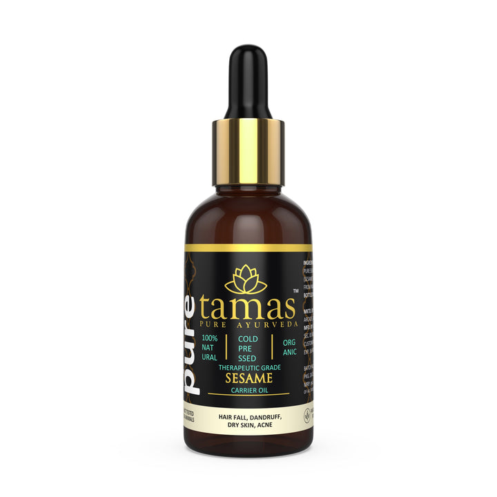 Organic Sesame Cold-Pressed Oil (Sesamum):- Therapeutic Grade|USDA|100% Natural (30ml)