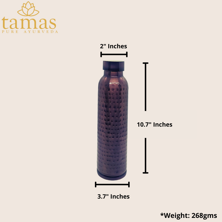 Tamas Hammered Antique Oreo Water Bottle Copper | 1000ml